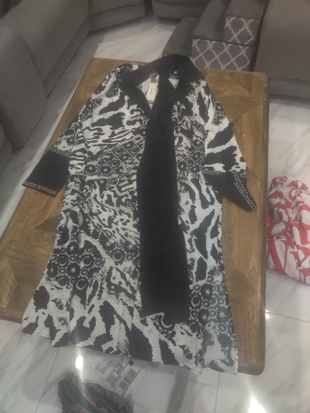 CAMILLA Split Cuff Soft Silk Long Coat Size M  new oversized $1397.00